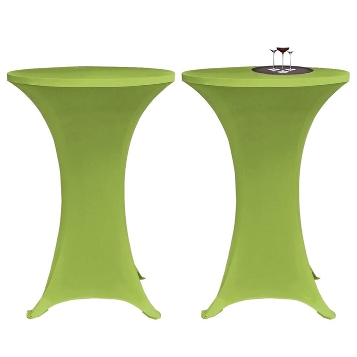 VidaXL 2 db nyújtható asztalterítő 60 cm Zöld