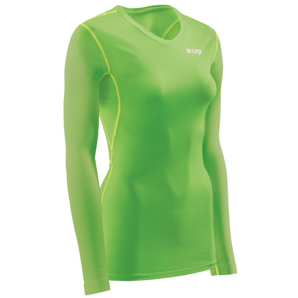 Tricou de Compresie Cep Wingtech, Maneci Lungi, Femei, Verde