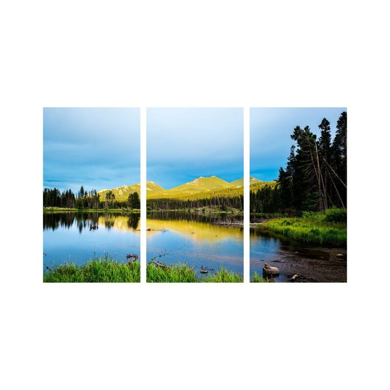 Set tablouri Multicanvas 3 piese 150x90 cm, peisaj 153