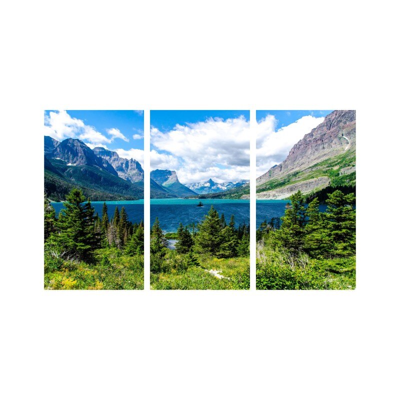 Set tablouri Multicanvas 3 piese 150x90 cm, peisaj 11