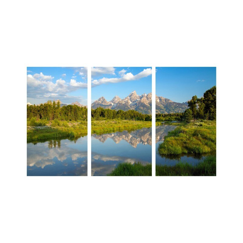 Set tablouri Multicanvas 3 piese 150x90 cm, peisaj 112