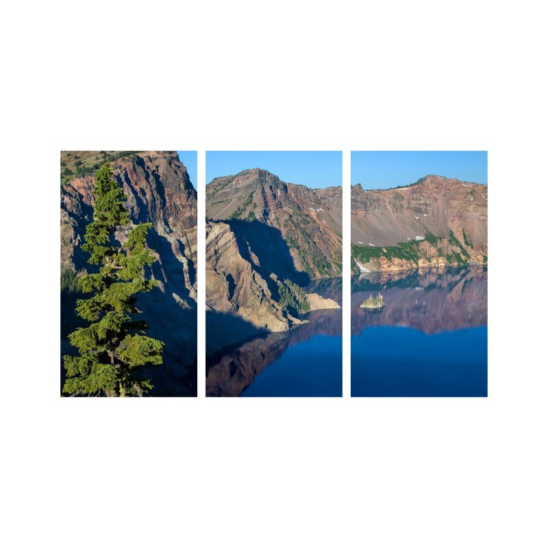 Set tablouri Multicanvas 3 piese 150x90 cm, peisaj 60