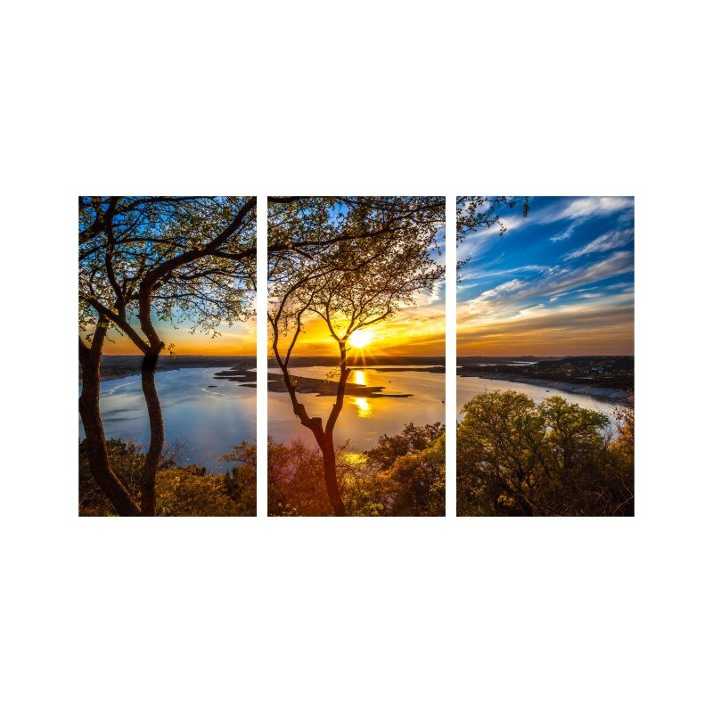 Set tablouri Multicanvas 3 piese 150x90 cm, peisaj 149