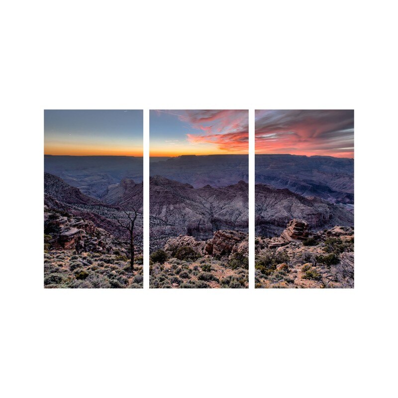 Set tablouri Multicanvas 3 piese 150x90 cm, peisaj 85