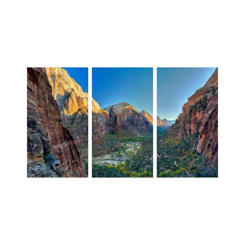 Set tablouri Multicanvas 3 piese 150x90 cm, peisaj 136