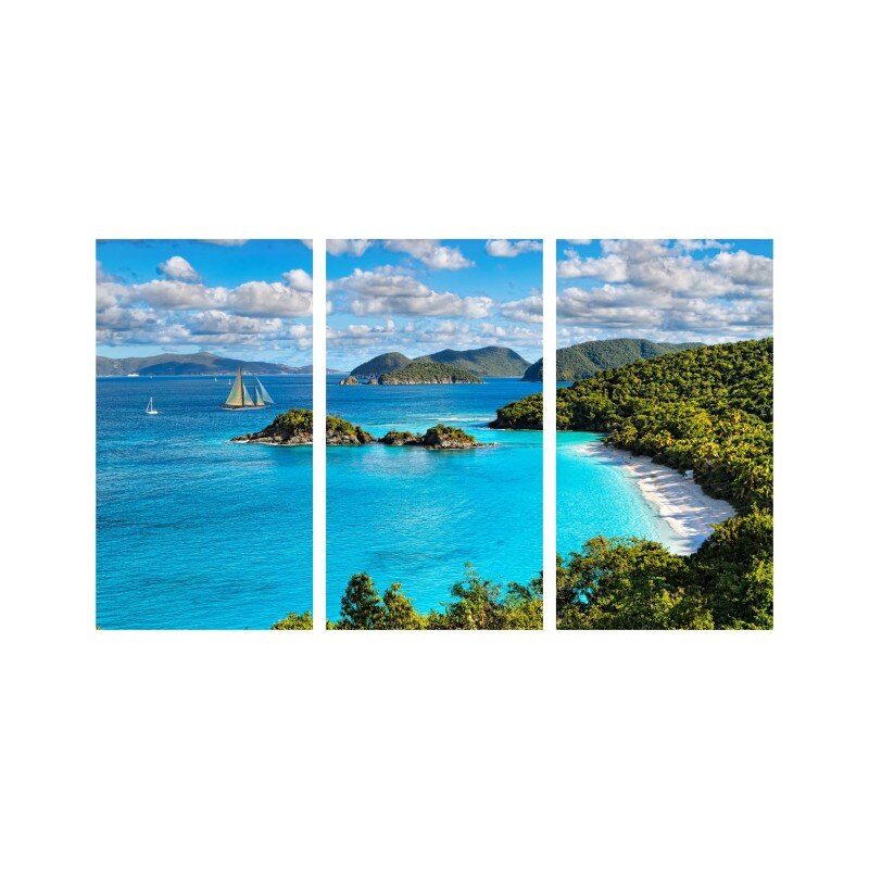 Set tablouri Multicanvas 3 piese 150x90 cm, peisaj 7