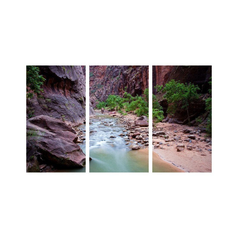 Set tablouri Multicanvas 3 piese 150x90 cm, peisaj 22