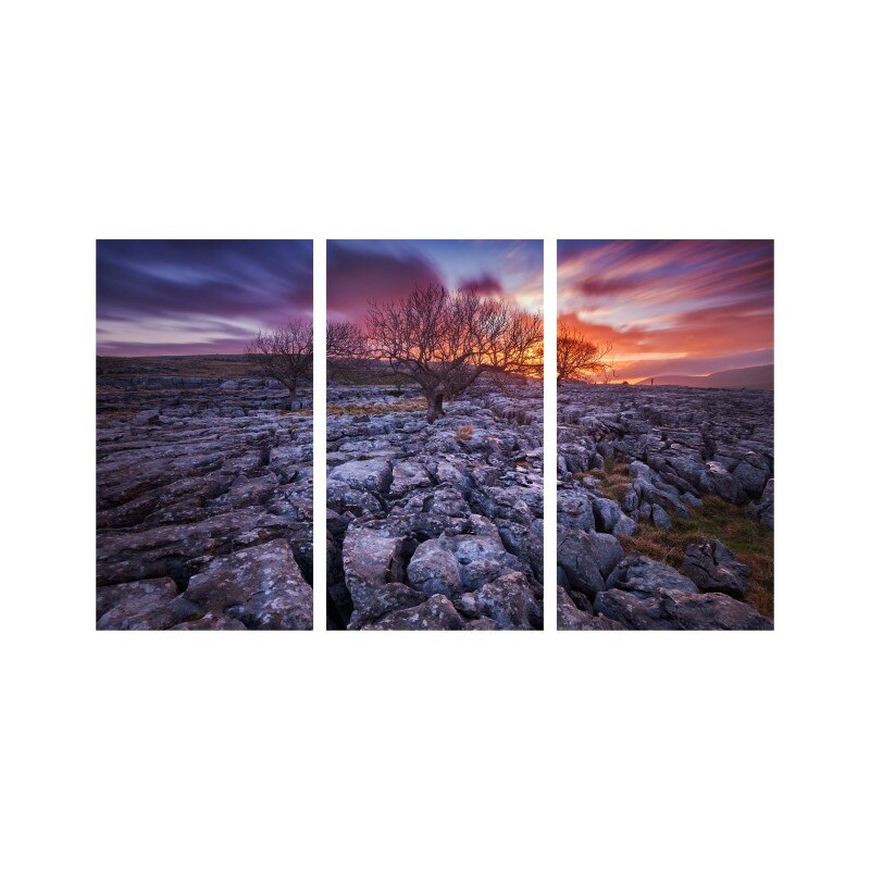 Set tablouri Multicanvas 3 piese 150x90 cm, peisaj 76