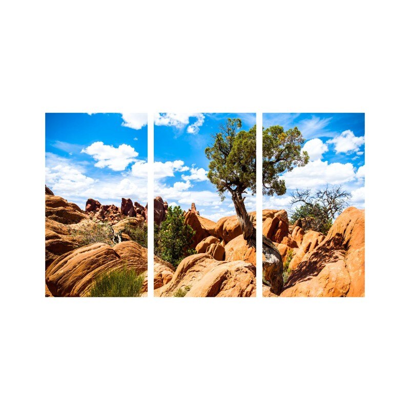 Set tablouri Multicanvas 3 piese 150x90 cm, peisaj 64