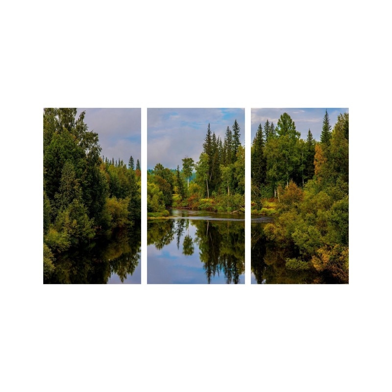 Set tablouri Multicanvas 3 piese 150x90 cm, peisaj 146