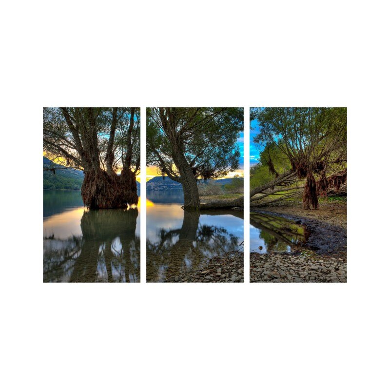 Set tablouri Multicanvas 3 piese 150x90 cm, peisaj 50