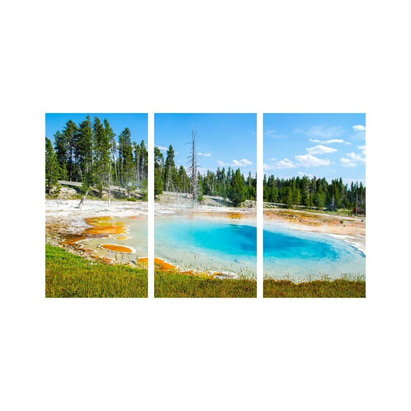 Set tablouri Multicanvas 3 piese 150x90 cm, peisaj 23