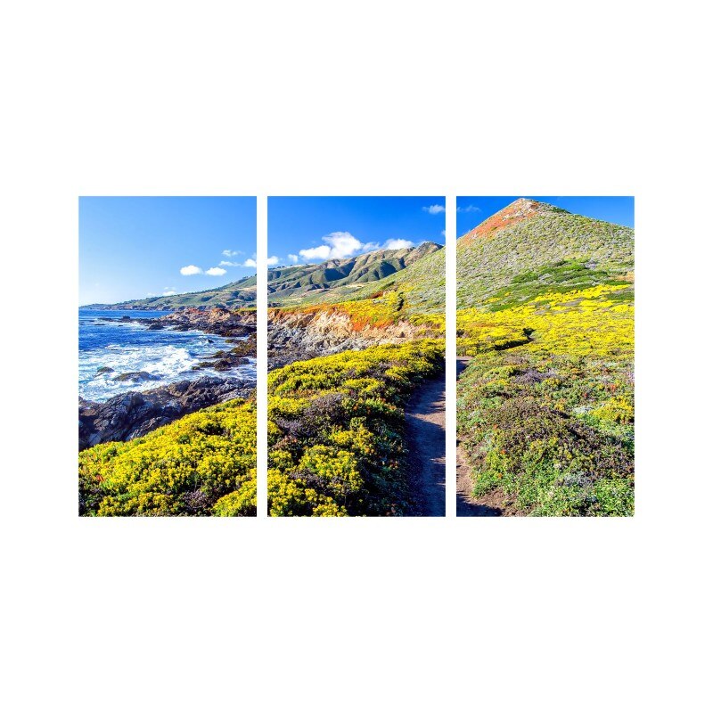 Set tablouri Multicanvas 3 piese 150x90 cm, peisaj 56