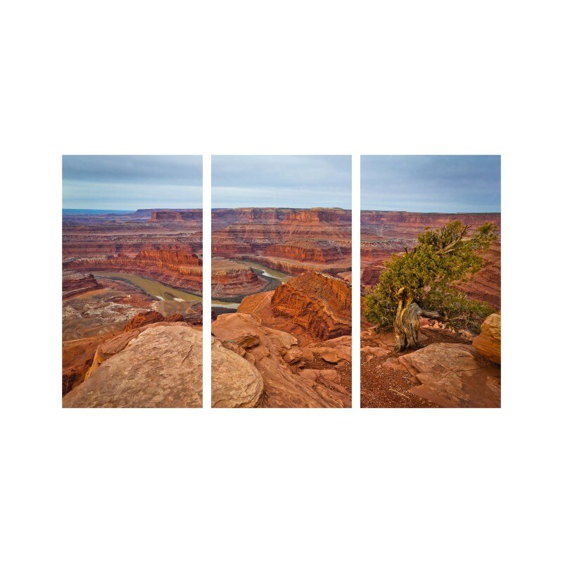 Set tablouri Multicanvas 3 piese 150x90 cm, peisaj 110