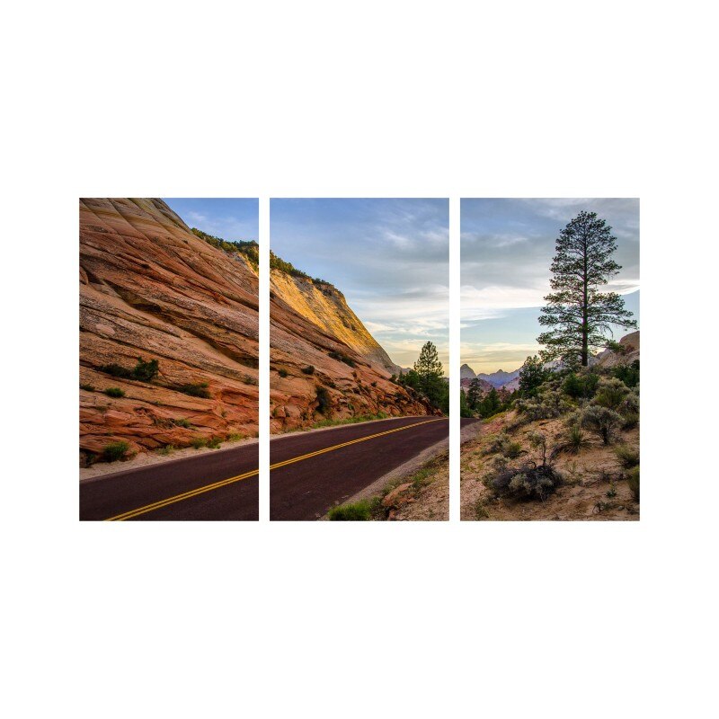 Set tablouri Multicanvas 3 piese 150x90 cm, peisaj 20