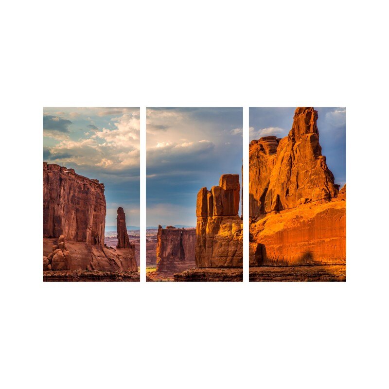 Set tablouri Multicanvas 3 piese 150x90 cm, peisaj 90