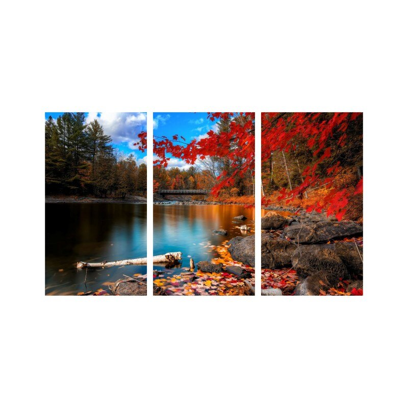 Set tablouri Multicanvas 3 piese 150x90 cm, peisaj 94