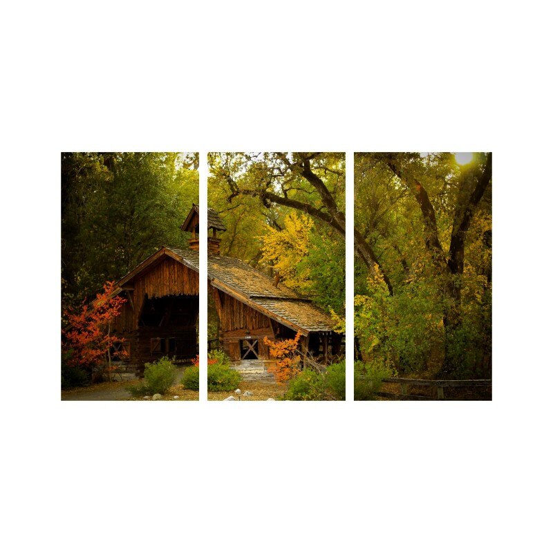 Set tablouri Multicanvas 3 piese 150x90 cm, peisaj 113