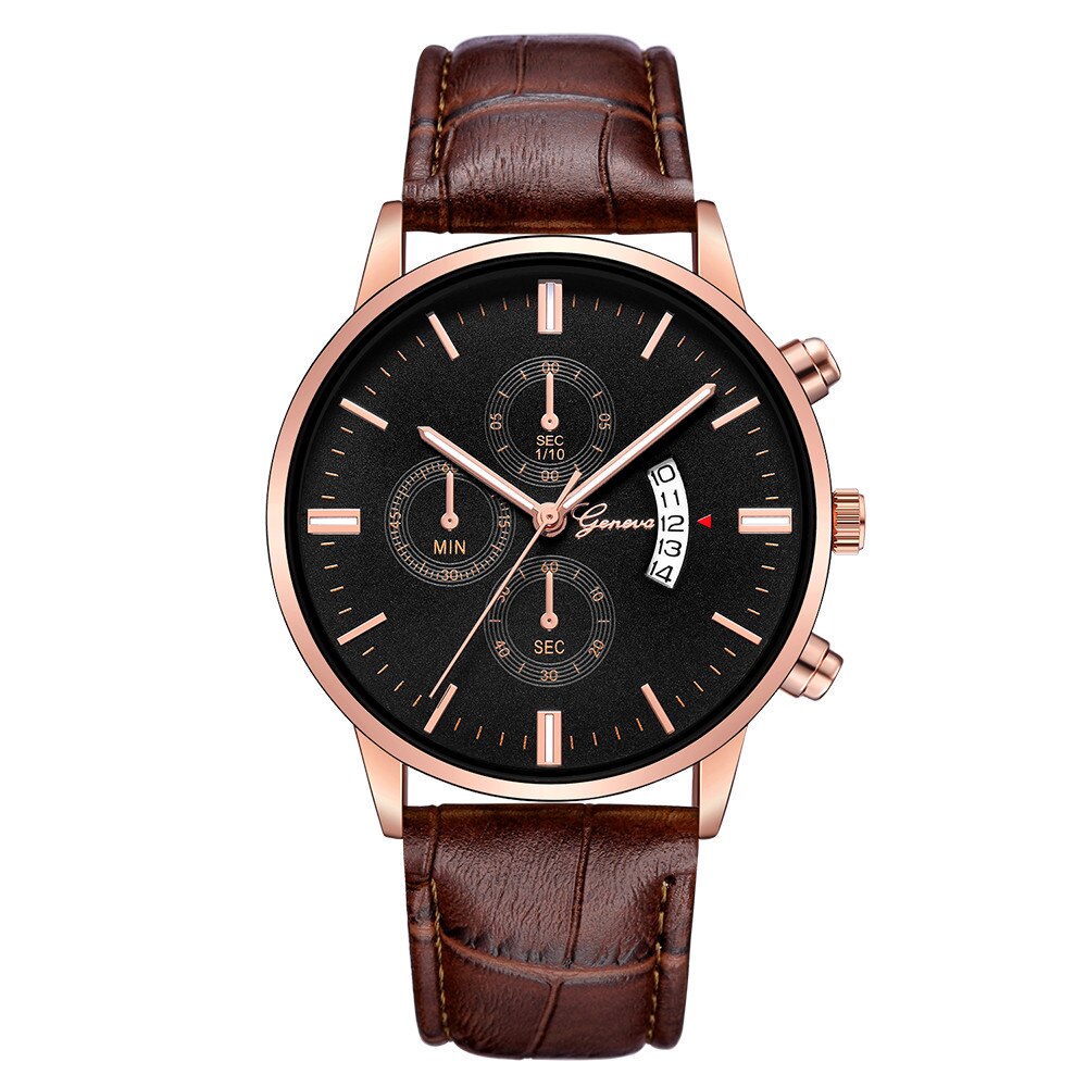 Ceas barbatesc elegant Geneva Beatrisa maro, rose gold