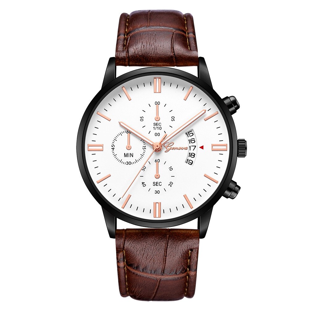 Ceas barbatesc elegant Geneva Beatrisa maro, alb