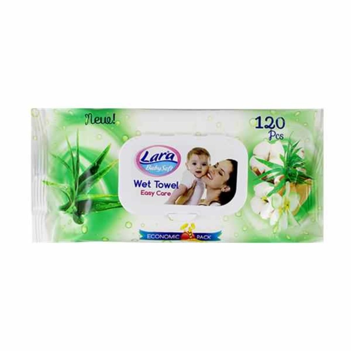 Baba nedves törlőkendő Lara Aloe Vera 120 darab