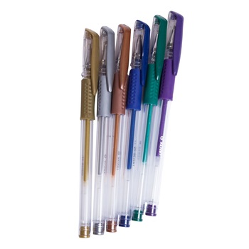 Set pixuri cu gel metalic Kunst, 6 culori Set pixuri cu gel metalic Kunst, 6 culori