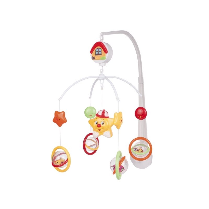 Carusel muzical, plastic, bilute colorate