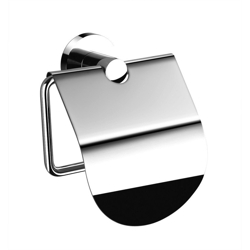 Suport iMK® pentru hartie igienica, Cu clapeta, Cromat