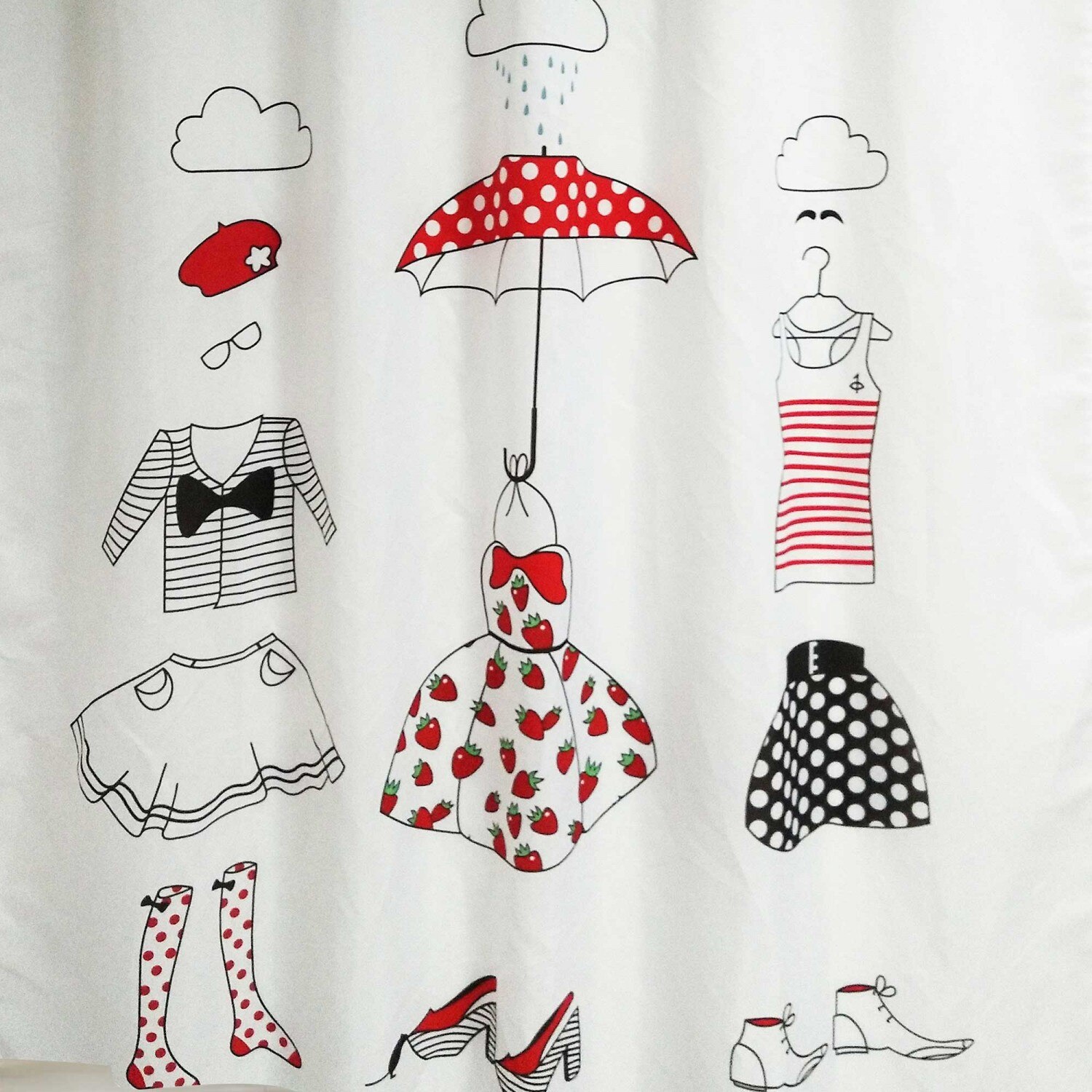 Perdea iMK® Pentru dus, Model artistic, Impermeabila, Rezistenta, 200 x 180 cm