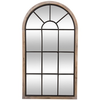 Oglinda cu vitralii Atmosphera Créateur d'intérieur, 106.5 x 60 cm, Lemn de brad/sticla, Negru/Maro/Argintiu Oglinda cu vitralii Atmosphera Créateur d'intérieur, 106.5 x 60 cm, Lemn de brad/sticla, Negru/Maro/Argintiu