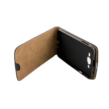 Husa Samsung Galaxy E7 E700f, piele eco, flexi, neagra Husa Samsung Galaxy E7 E700f, piele eco, flexi, neagra