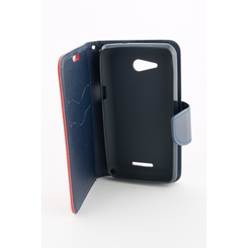 Husa Sony Ericsson Xperia E4G, piele eco, Fancy, rosu Husa Sony Ericsson Xperia E4G, piele eco, Fancy, rosu