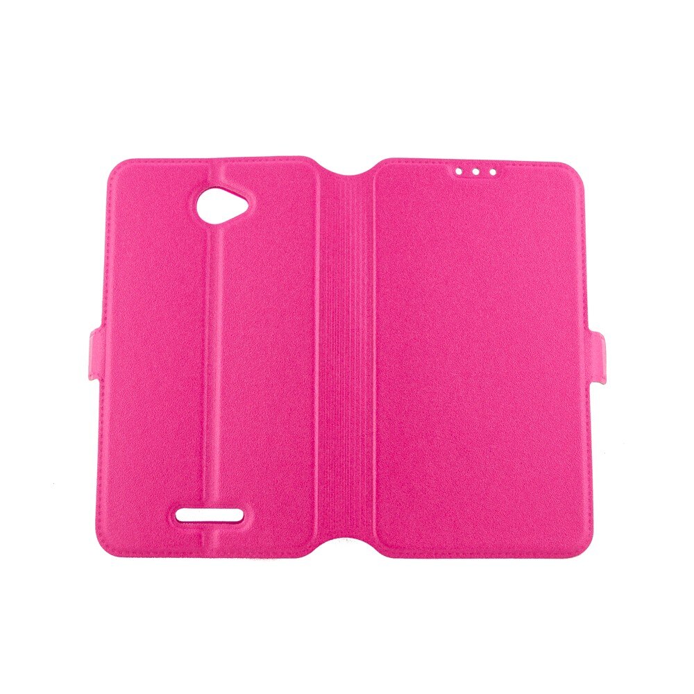Husa Sony Erricson Xperia E4, Pocket Book, piele ECO, roz