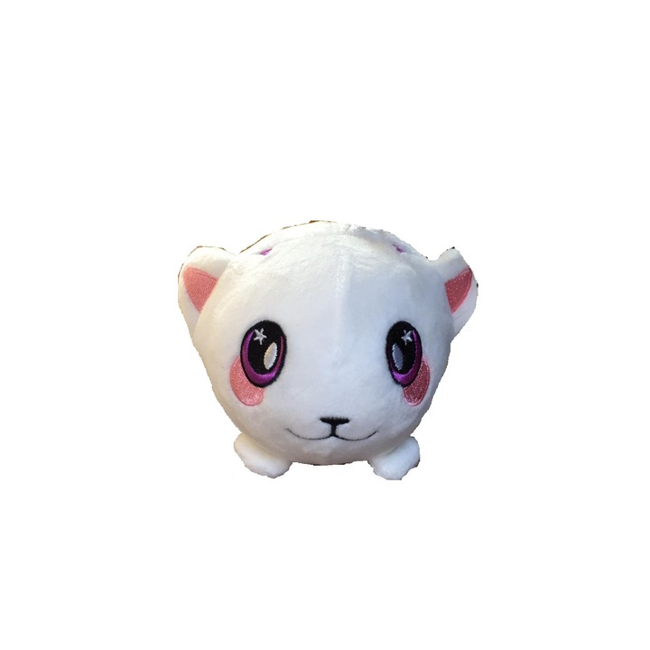 Plüssjáték - Squishy Plüss Fehér Macska 9cm