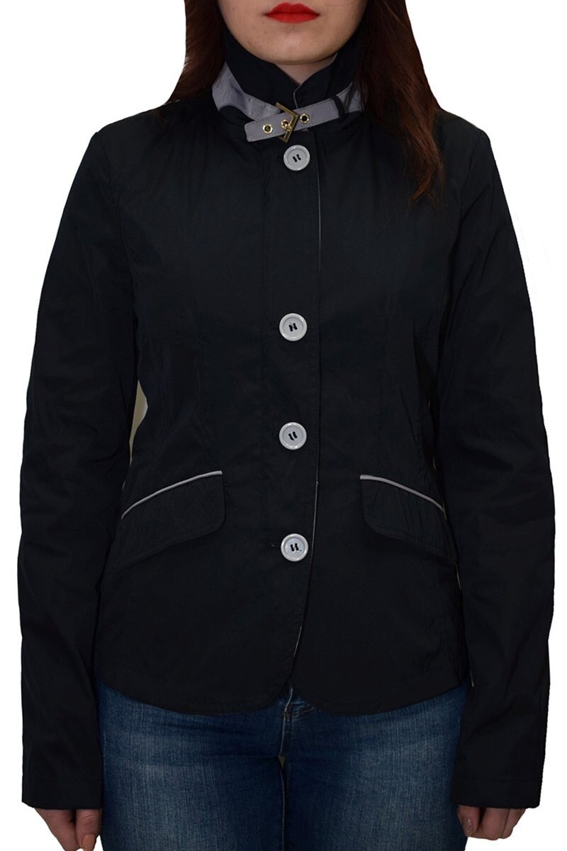 Geaca dama, din poliamida, marca Geox, W8220H-F4397-G5, bleumarin cu multicolor, Bleumarin/Multicolor