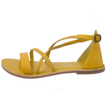 Sandale dama, din piele naturala, marca KicKers, 609430-08-134, galben, Galben Sandale dama, din piele naturala, marca KicKers, 609430-08-134, galben, Galben