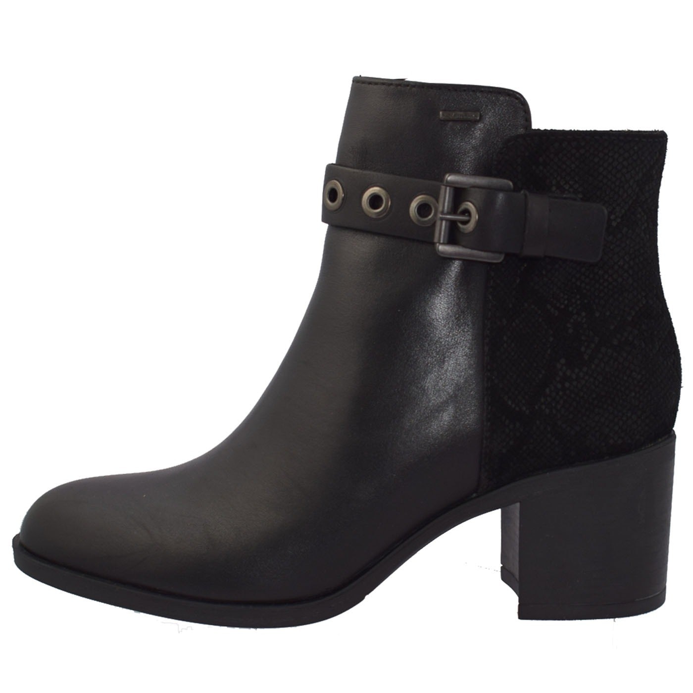 Ghete dama, din piele naturala, marca Geox, D84AZB-C9999-01-06, negru, Negru, 40