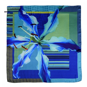Esarfa matase Lily No 1 blue Esarfa matase Lily No 1 blue