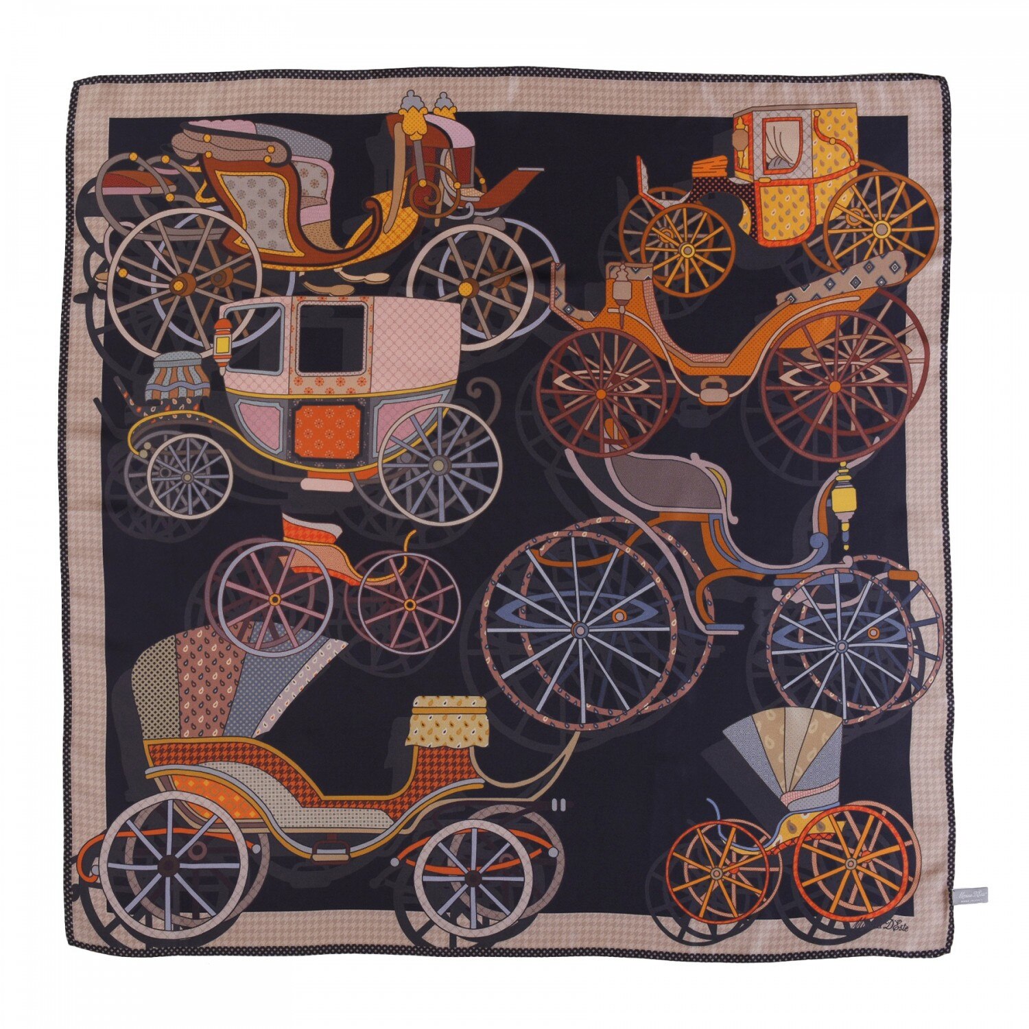 Esarfa matase Paris d'autre fois noir