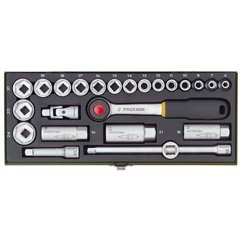 Trusa Proxxon chei tubulare cu patrat de antrenare de 3/8 Trusa Proxxon chei tubulare cu patrat de antrenare de 3/8