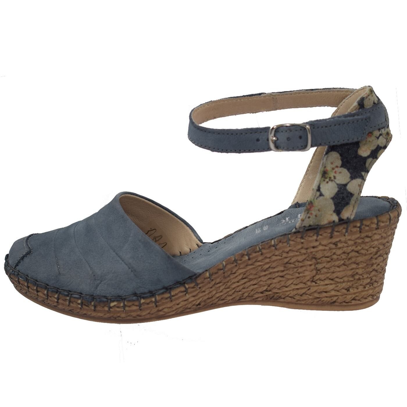Sandale dama, din piele naturala, marca Walk, 8103-18550-41-38, blue, Blue