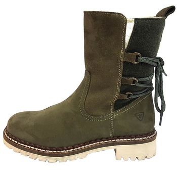 Ghete dama, din piele naturala, Tamaris, 1-26089-29-40-10, kaki, Kaki, 41 Ghete dama, din piele naturala, Tamaris, 1-26089-29-40-10, kaki, Kaki, 41