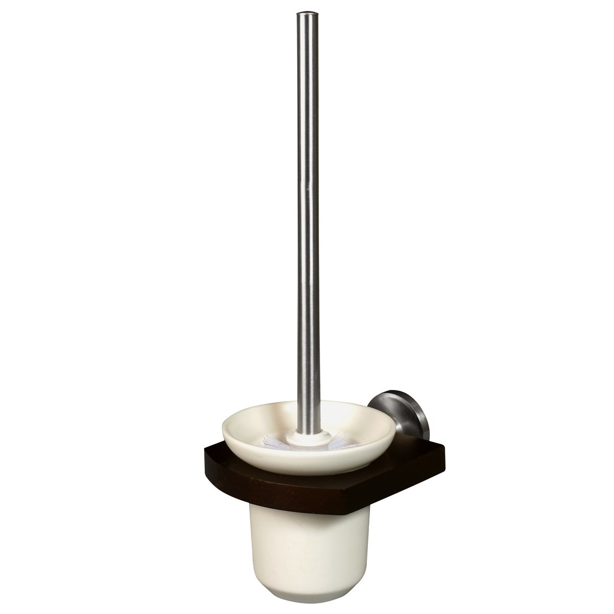 Set Suport+Perie iMK® pentru toaleta, Zinc aluminiu + sticla, Suspendat