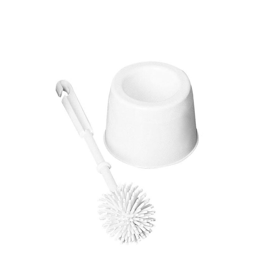 Set Suport+Perie iMK® pentru toaleta, Alb, 35.5 cm