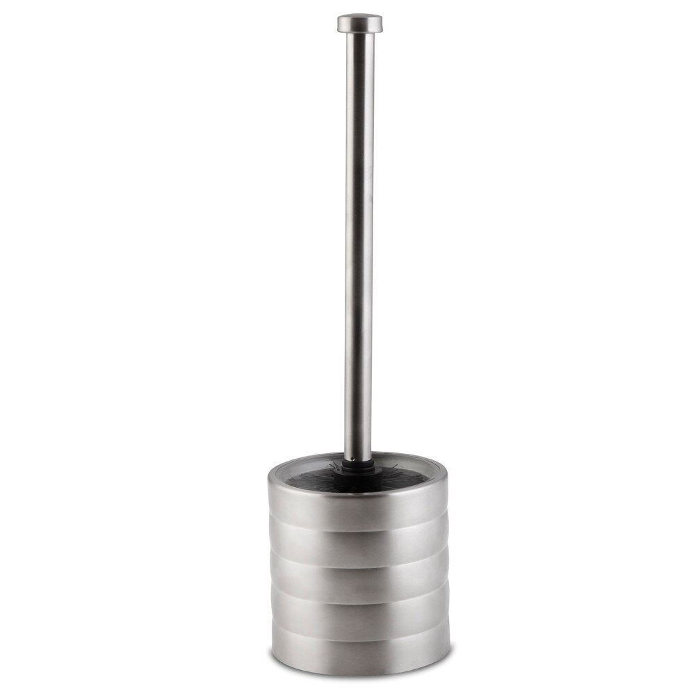 Suport cu perie WC, inox, 36.5 x 10.5 x 10.5 cm