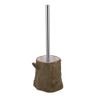 Set Suport +Perie iMK® pentru toaleta , Maro, Model trunchi de copac, 14 x 11.5 x 36.5 cm Set Suport +Perie iMK® pentru toaleta , Maro, Model trunchi de copac, 14 x 11.5 x 36.5 cm