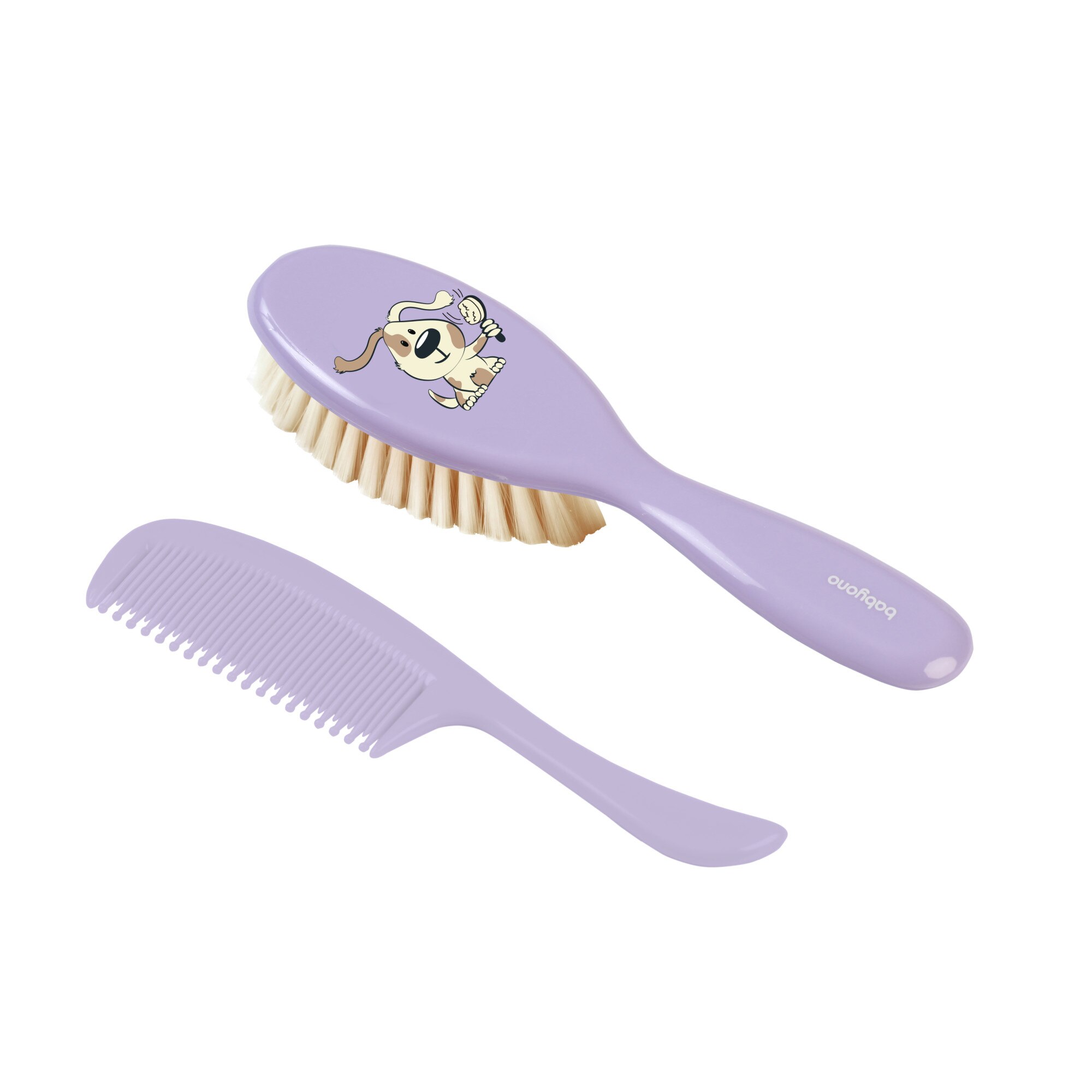 Set perie naturala si piaptan, catelus, mov