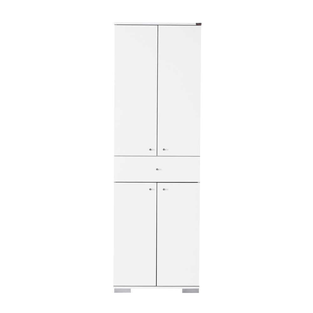 Dulap Adore Diamond, 4 usi, 1 sertar, Alb, 60x187x40 cm