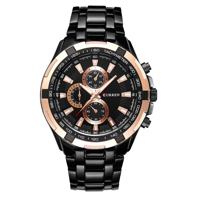 Ceas barbatesc Curren Xanth otel inoxidabil, Negru / Rose Gold