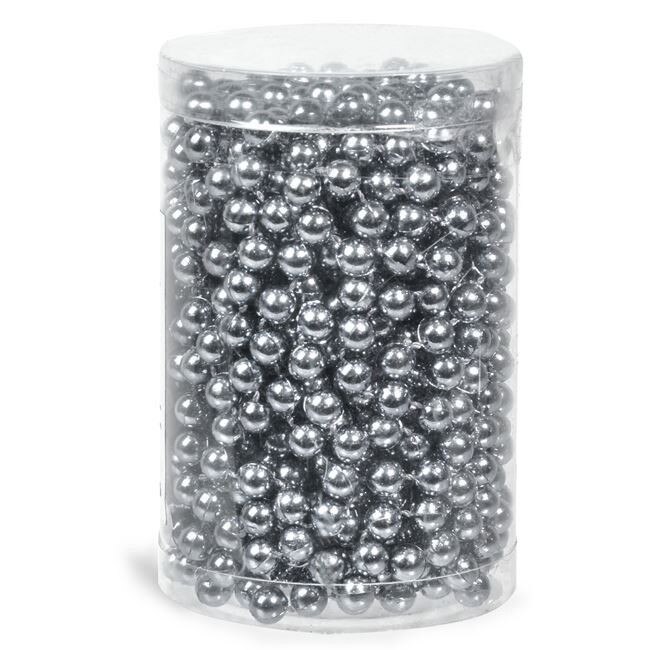 Sirag de margele Argintii pentru brad, Zola, 8 m